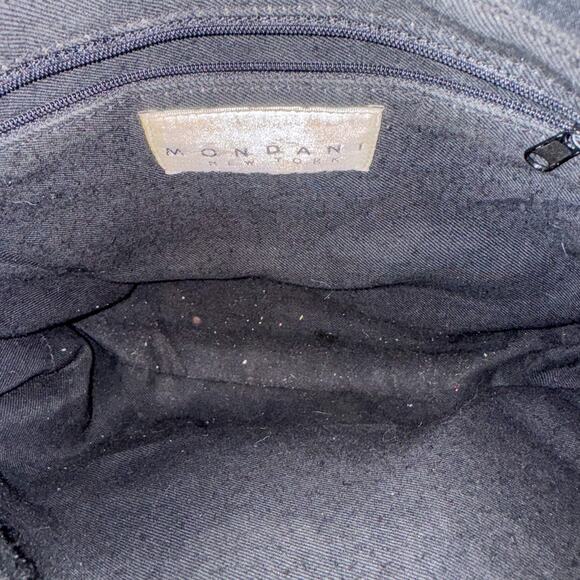 🖤 MONDANI Vintage Y2K Black Bamboo Handle Baguette / Top Handle Purse - Picture 3 of 10